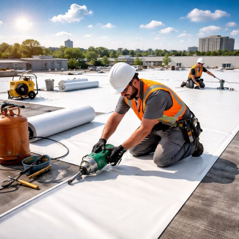 Single Ply Roof Installation in Cripple Creek, CO