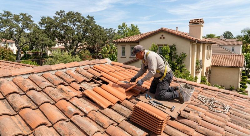 Spanish Tile Roof Repair in El Paso County, CO