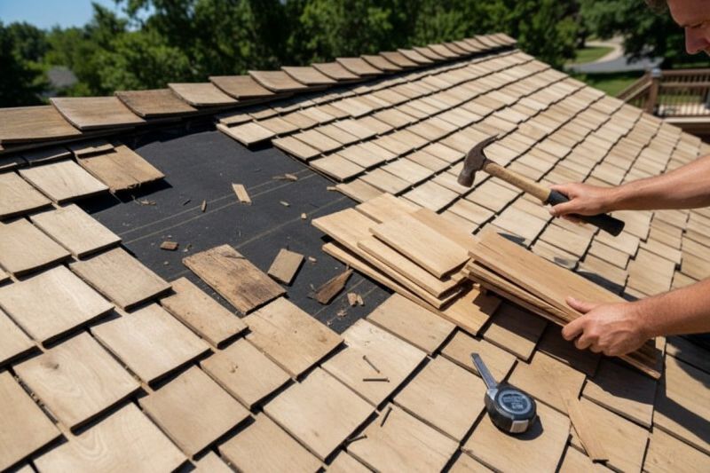 Wood Shake Roof Repair in Elbert, CO