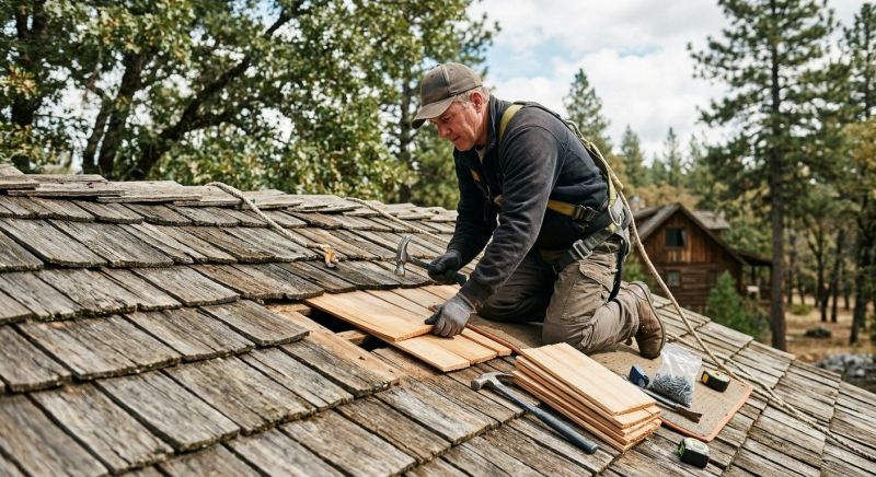 Wood Shake Roof Repair in Teller County, CO